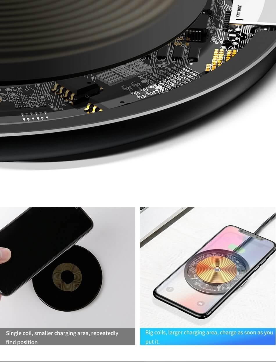 Stylish Transparent Wireless Charging Pad for Wireless Charging Supported Phones - Image 11
