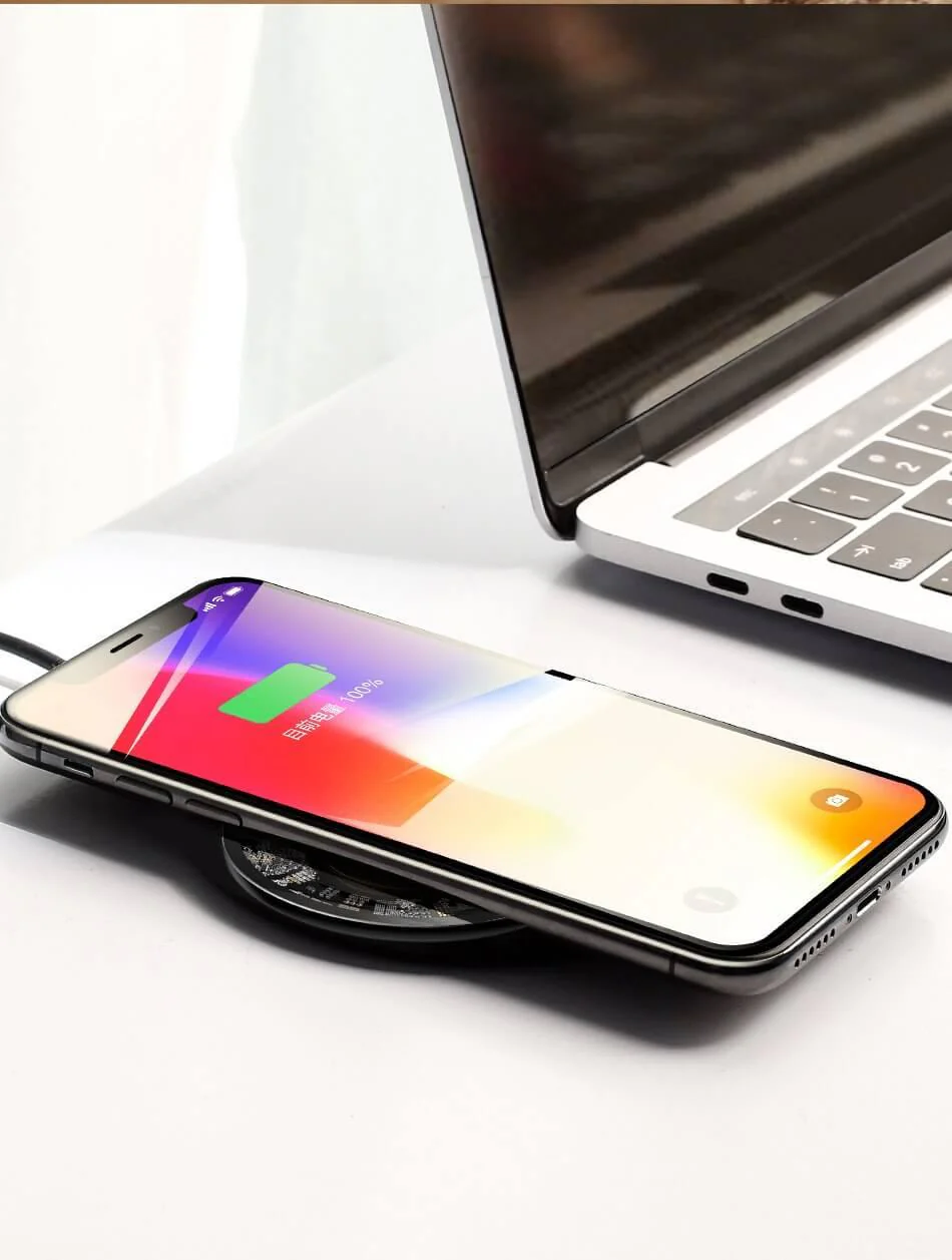 Stylish Transparent Wireless Charging Pad for Wireless Charging Supported Phones - Image 2
