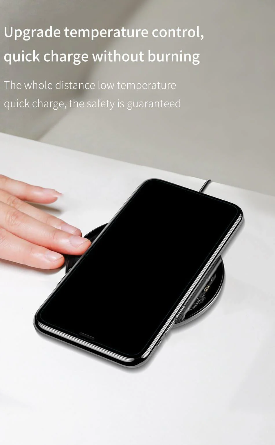 Stylish Transparent Wireless Charging Pad for Wireless Charging Supported Phones - Image 4