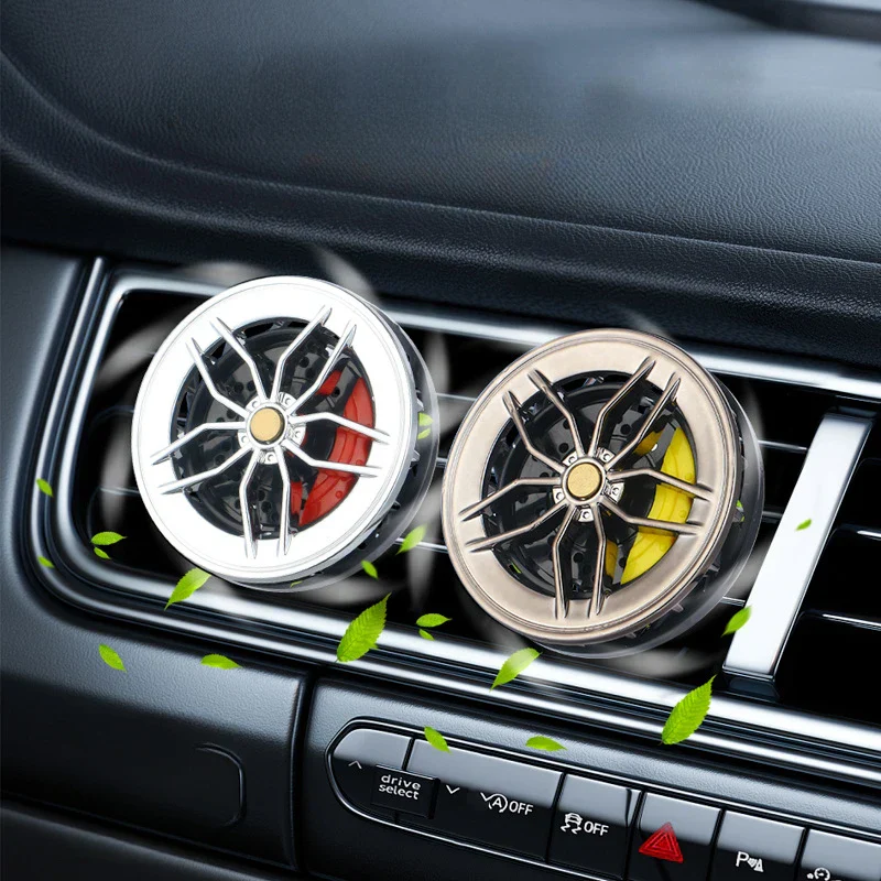 Stylish Wheel Air Vent Rotatable Aromatherapy Car Air Freshener - Image 2
