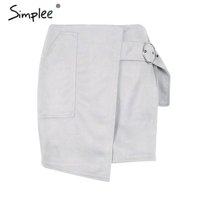 Suede Leather Pencil Skirt - Image 2