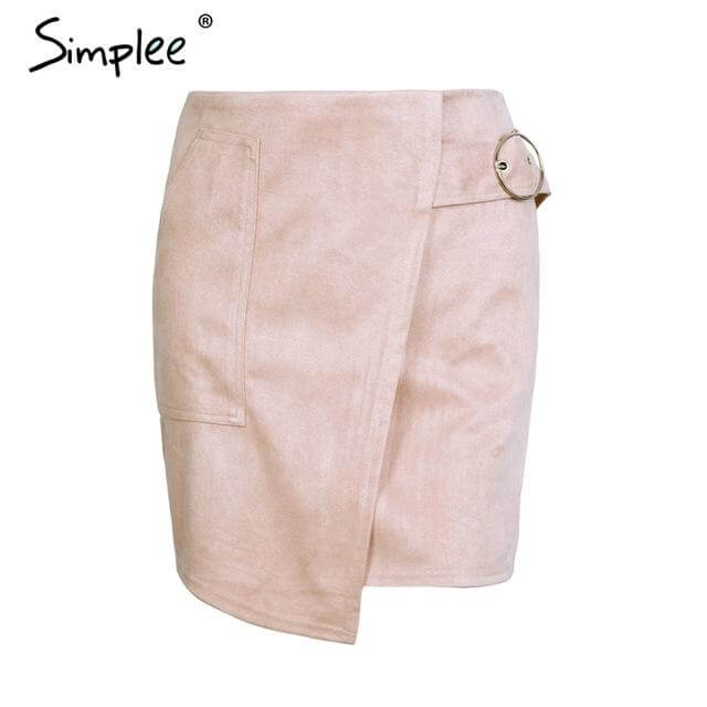 Suede Leather Pencil Skirt - Image 5