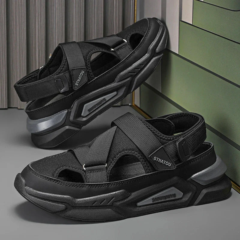 Summer Casual Leather Outdoor Non-slip Sandals - Image 3