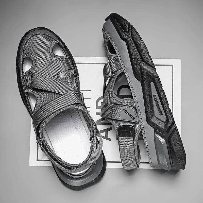 Summer Casual Leather Outdoor Non-slip Sandals - Image 5