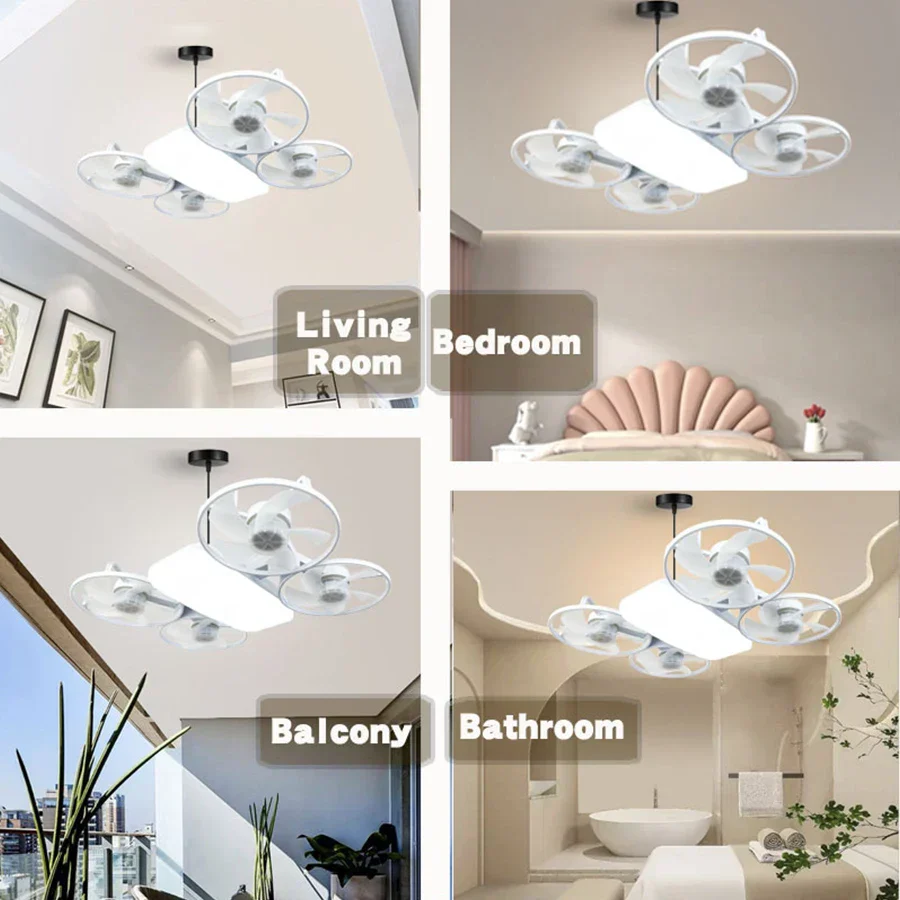 Summer Cool Multi-Propeller Modern LED Ceiling Fan - Image 6