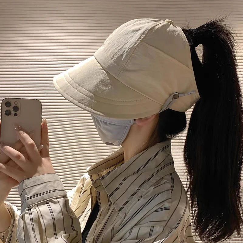 Sun Safe Chic Summer Mask Holder Hat - Image 2