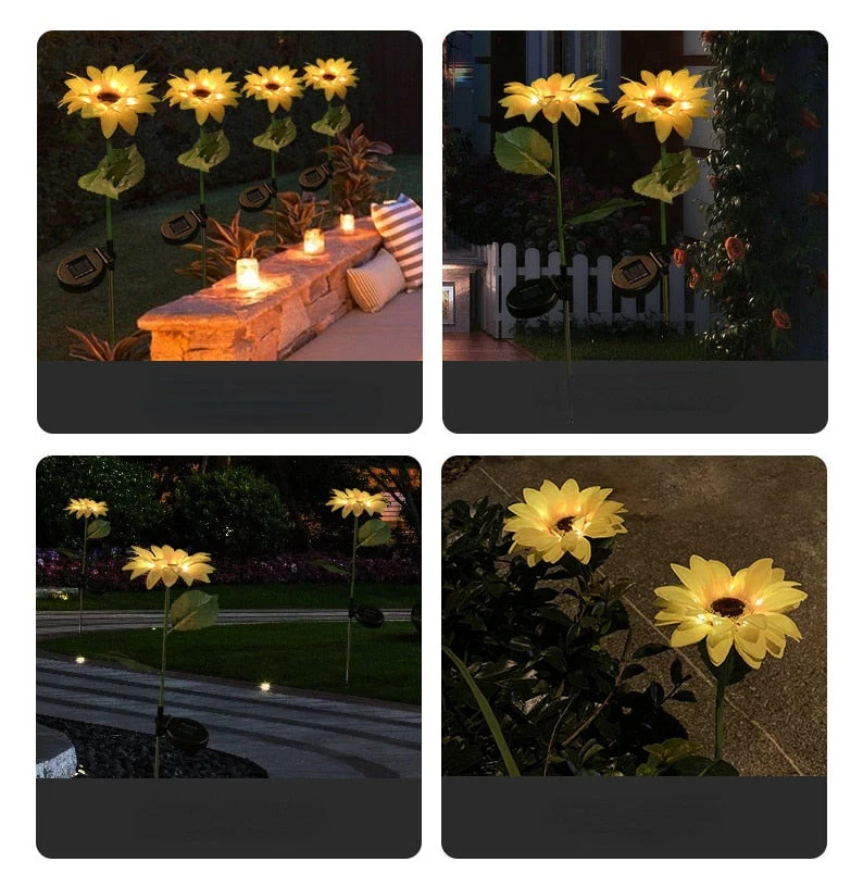 Sunflower Waterproof Solar Led Garden Lights - Image 2