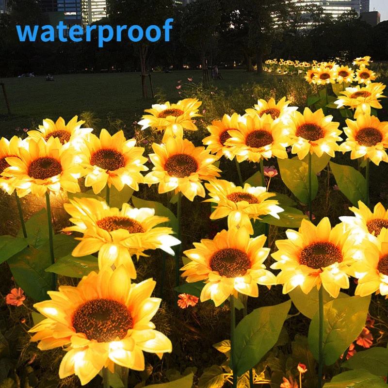 Sunflower Waterproof Solar Led Garden Lights - Image 3