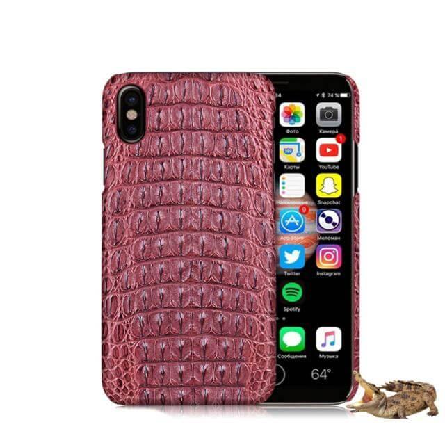 Super Luxury Genuine Crocodile Skin Leather Case For iPhone X - Image 3
