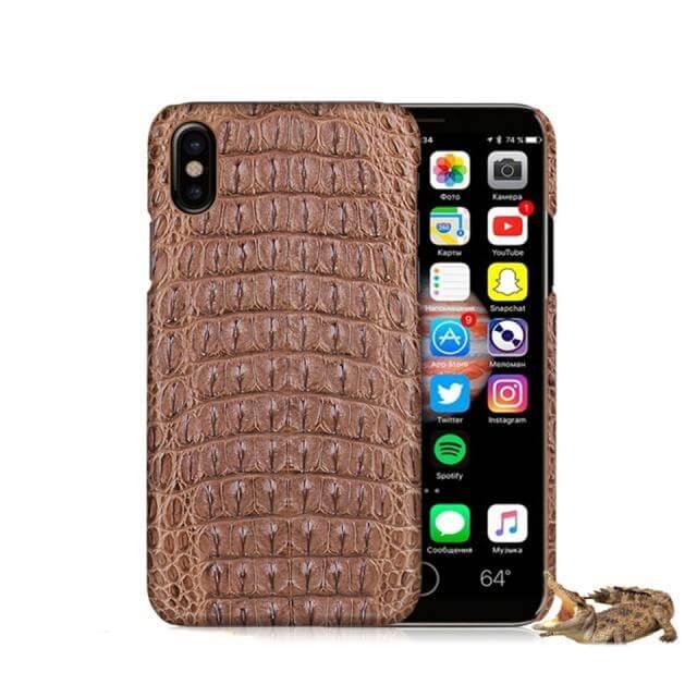 Super Luxury Genuine Crocodile Skin Leather Case For iPhone X - Image 5
