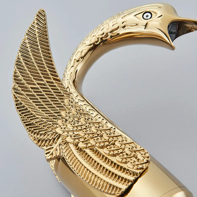 Swan Single Handle Golden Basin Faucet - Image 8