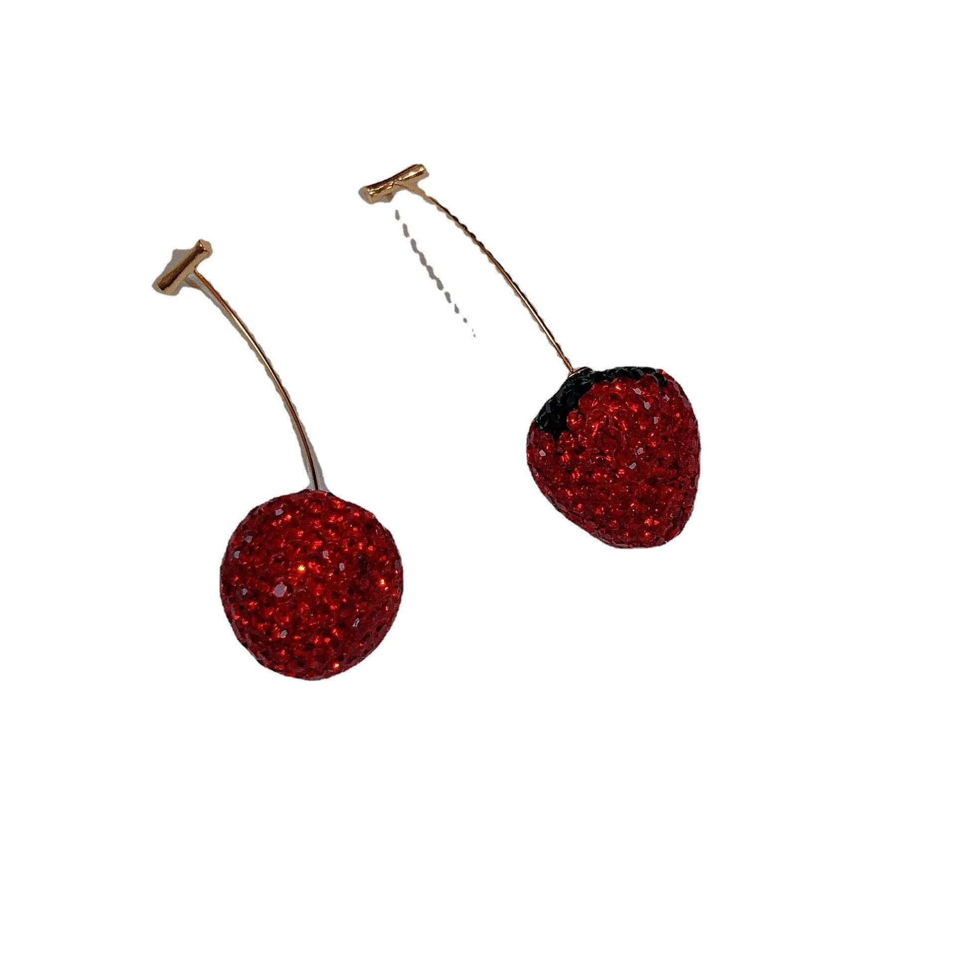 Sweet Strawberry Zircon Earrings - Image 4