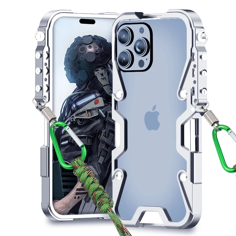 Tactical Grip Shockproof Alloy Frame iPhone Case - Image 10