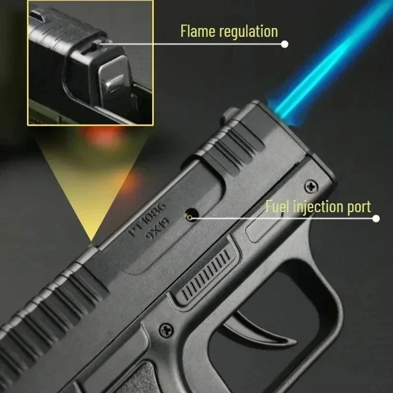 Tactical Gun Shape Jet Flame Hidden Storage Lighter - Image 4
