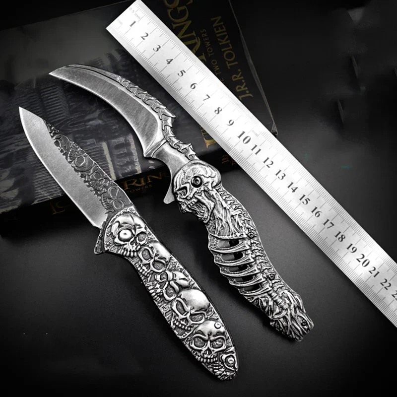 Tactical Nigh Skull Foldable Pocket Knife - Image 2