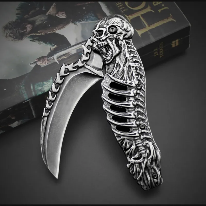 Tactical Nigh Skull Foldable Pocket Knife - Image 7