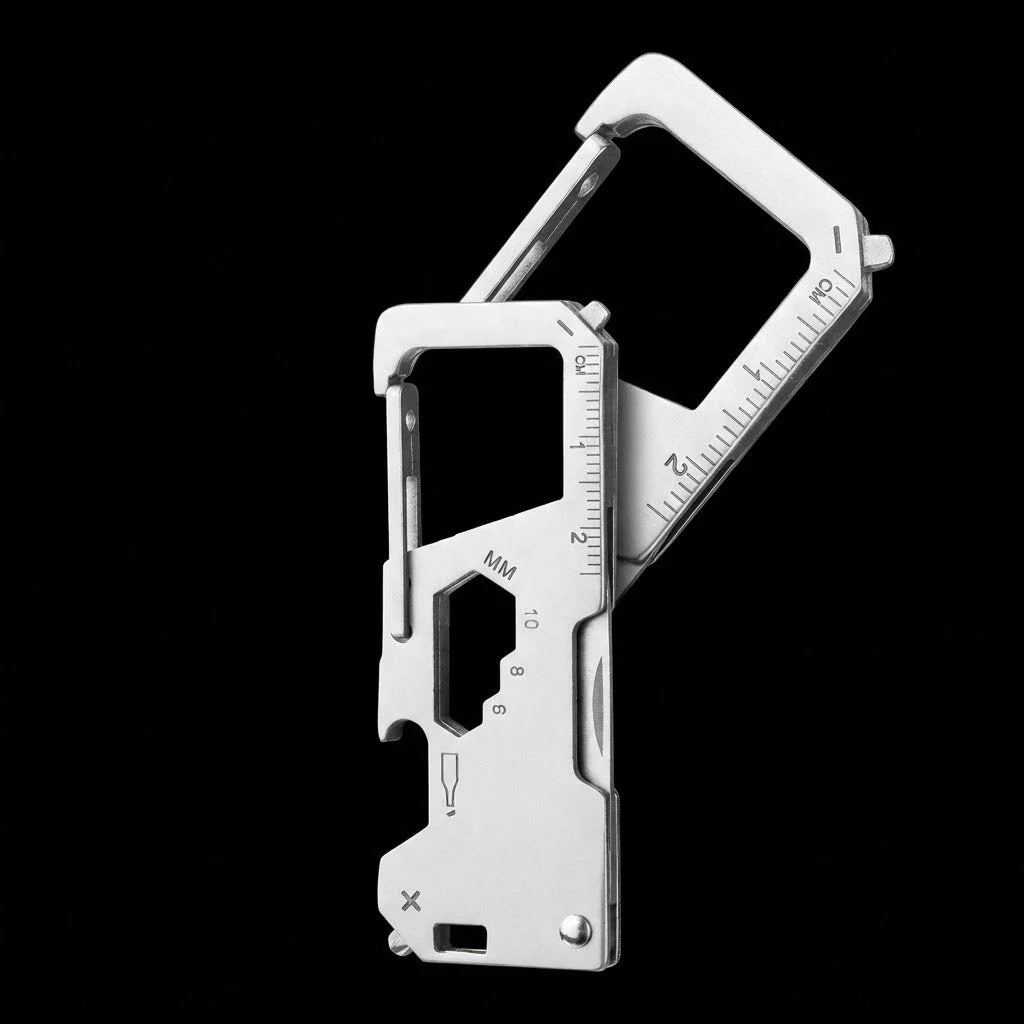 Tactical Steel EDC Folding Keychain Multi-Tool - Image 3