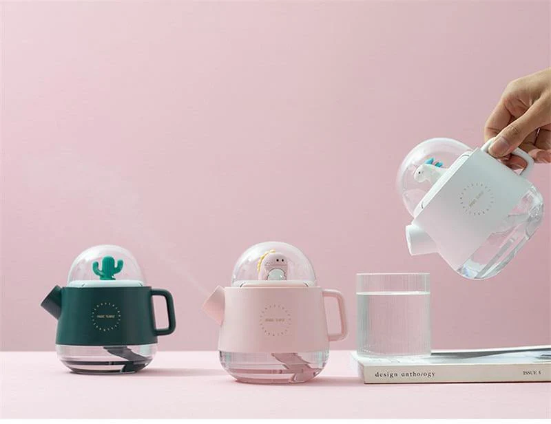 Teapot USB Colorful Air Humidifier Night Light - Image 14