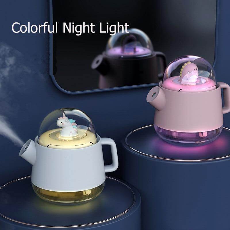 Teapot USB Colorful Air Humidifier Night Light - Image 3