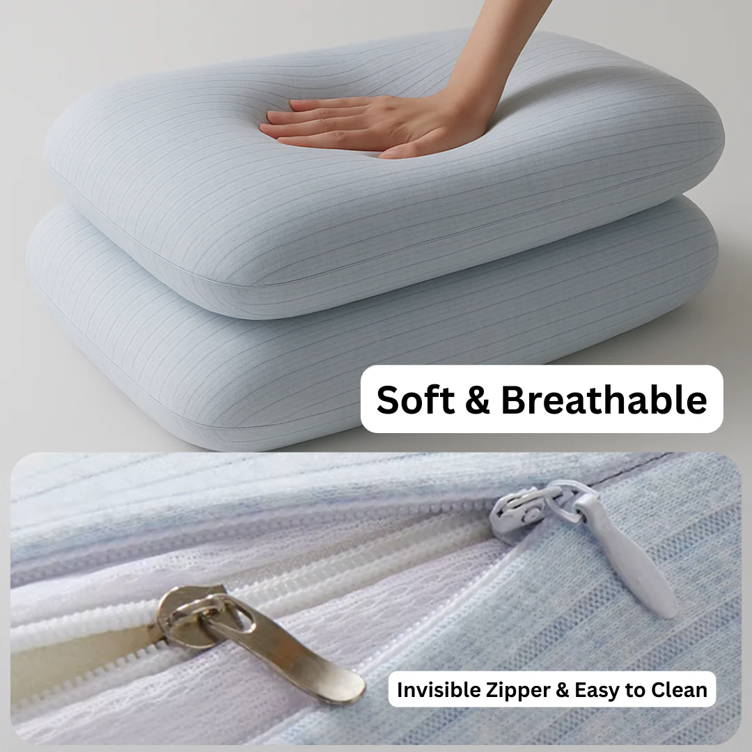 Therapeutic Cotton Cover Natural Latex Pillow - Image 3