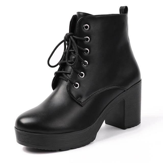 Thick High Fur Platform Heels for Women - Image 8