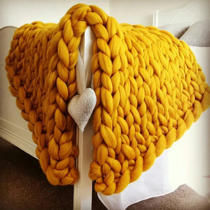Thick Line Sofa Knitted Blanket - Image 2