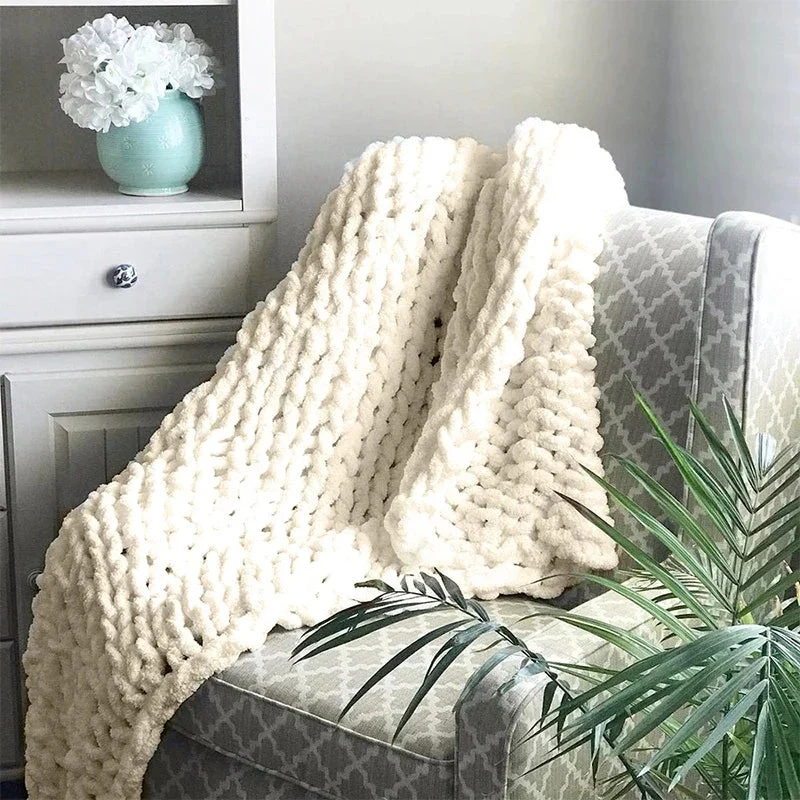 Thick Line Sofa Knitted Blanket - Image 5