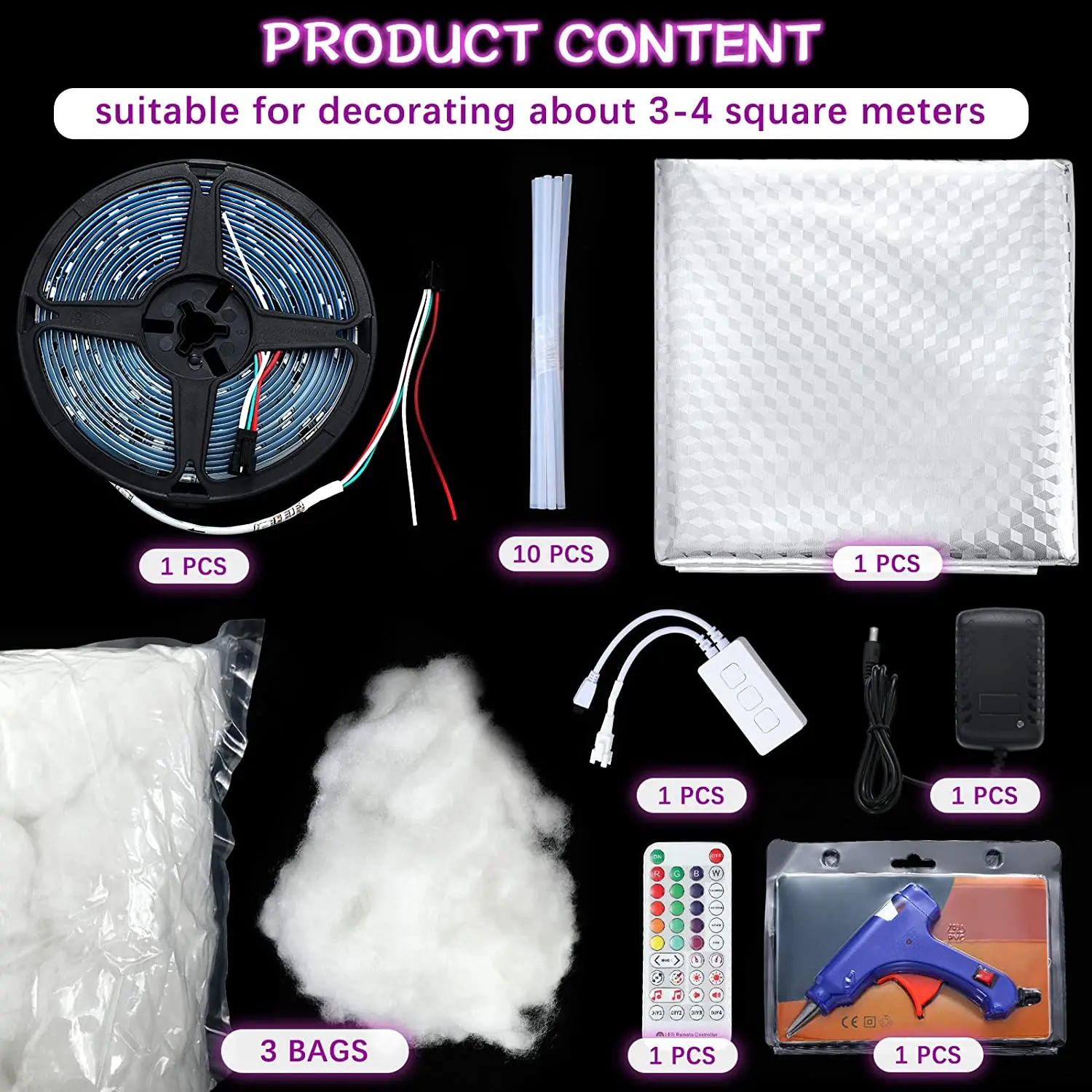 Thunder Glow 3D Lightning DIY Atmosphere Light Kit - Image 7