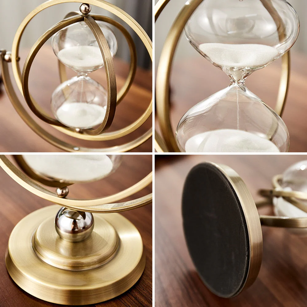 Time Charmer Metal Hourglass Decor - Image 3