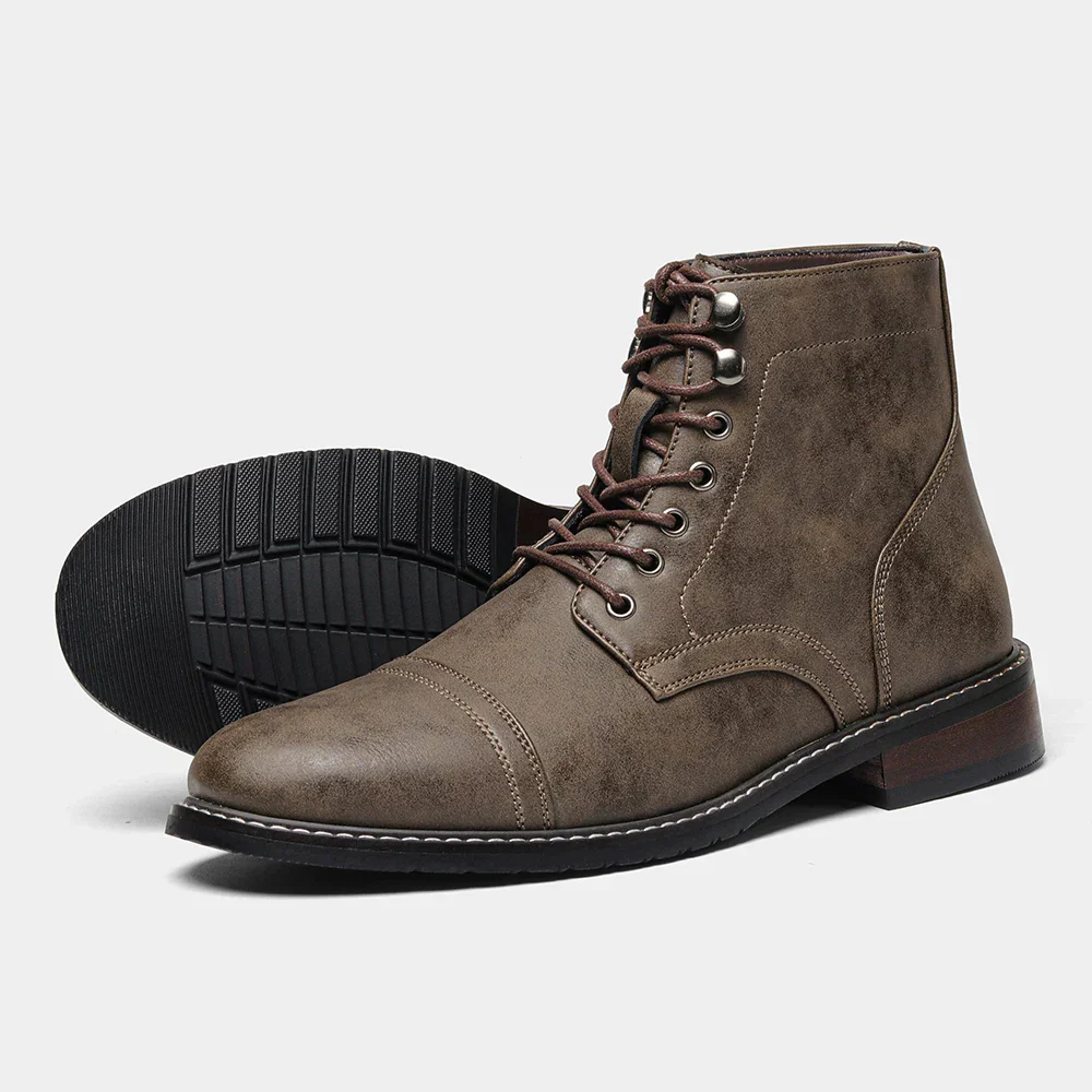 Timeless Vintage Leather Lace-Up Everyday Casual Boots - Image 7