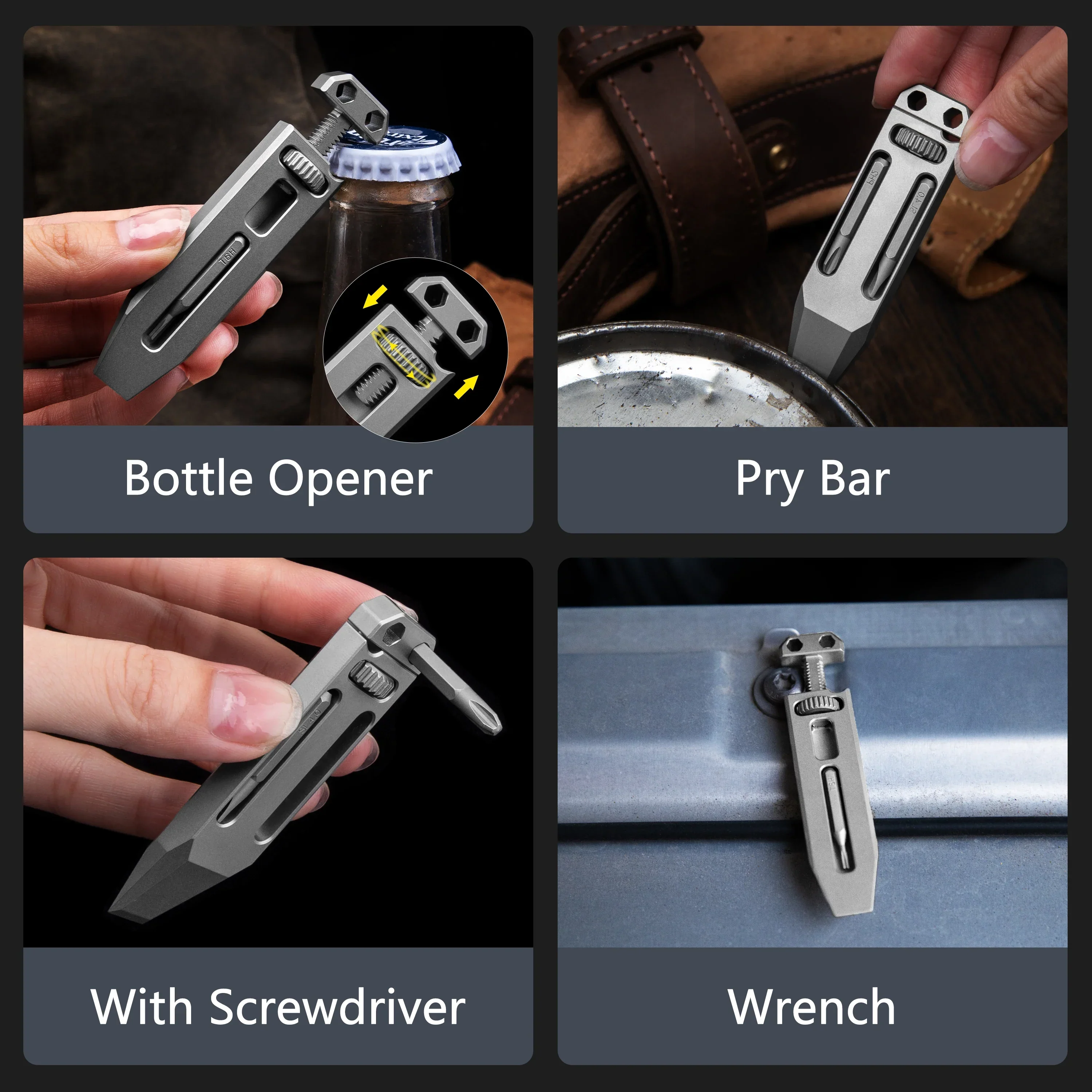 Titanium Alloy Telescopic Camping EDC Multifunctional Tool - Image 5