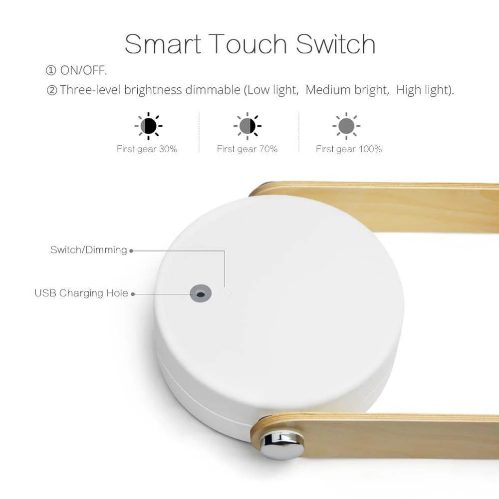 Touch Controlled Foldable Modern Table Reading Lamp - Image 4