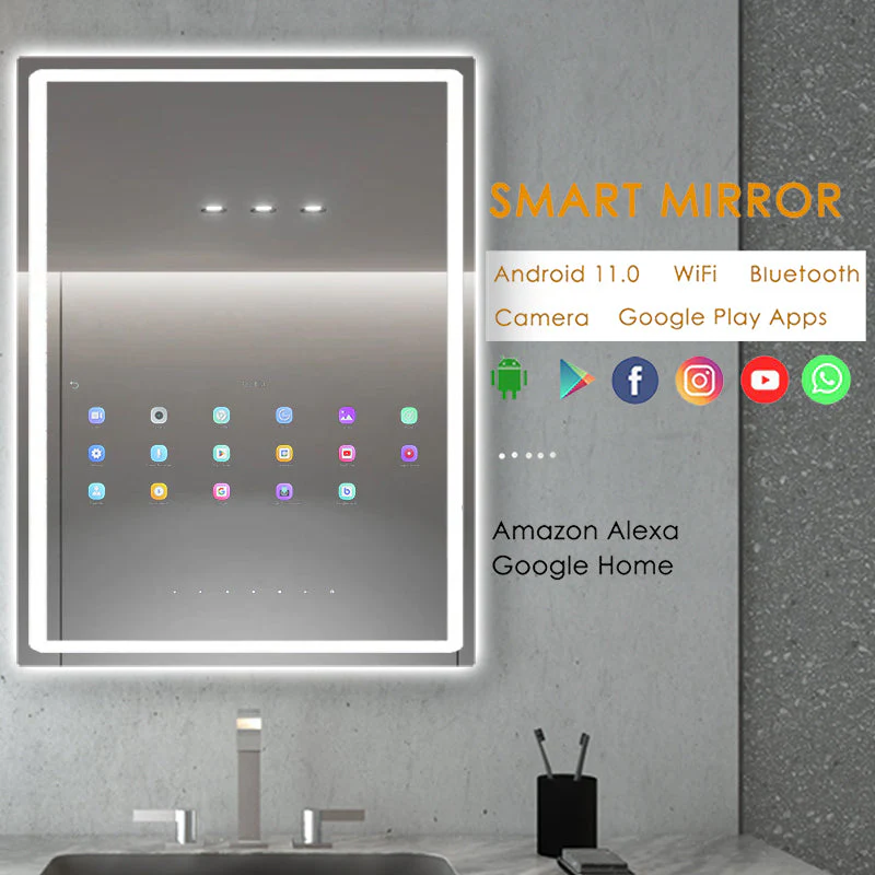 Touch Screen LED Smart Waterproof Magic Mirror - Image 3