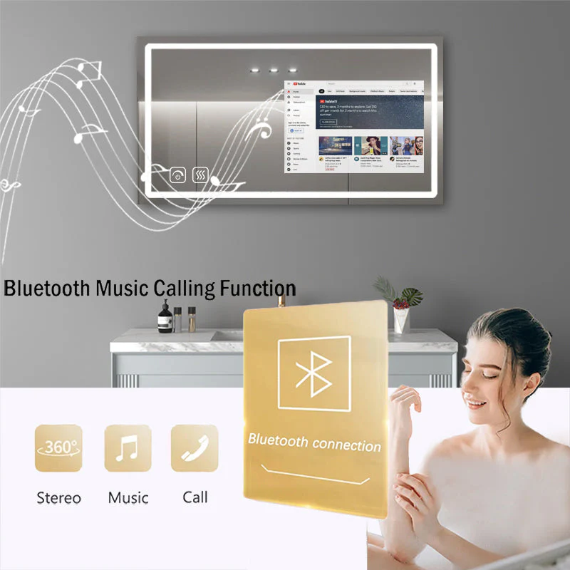 Touch Screen LED Smart Waterproof Magic Mirror - Image 4