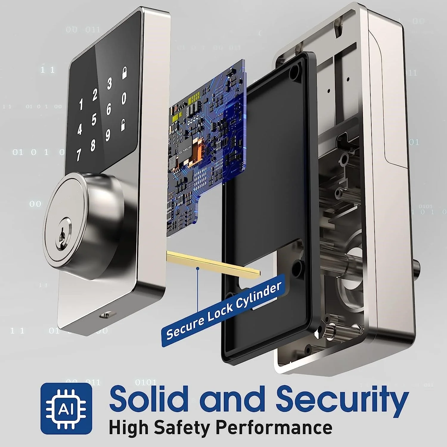 Touchscreen Keyless Smart Shield Entry Door Lock - Image 5