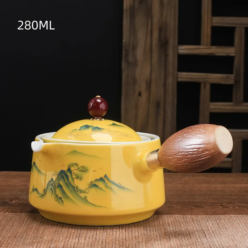 Traditional Harmony Ceramic Rotating Teapot - Image 12