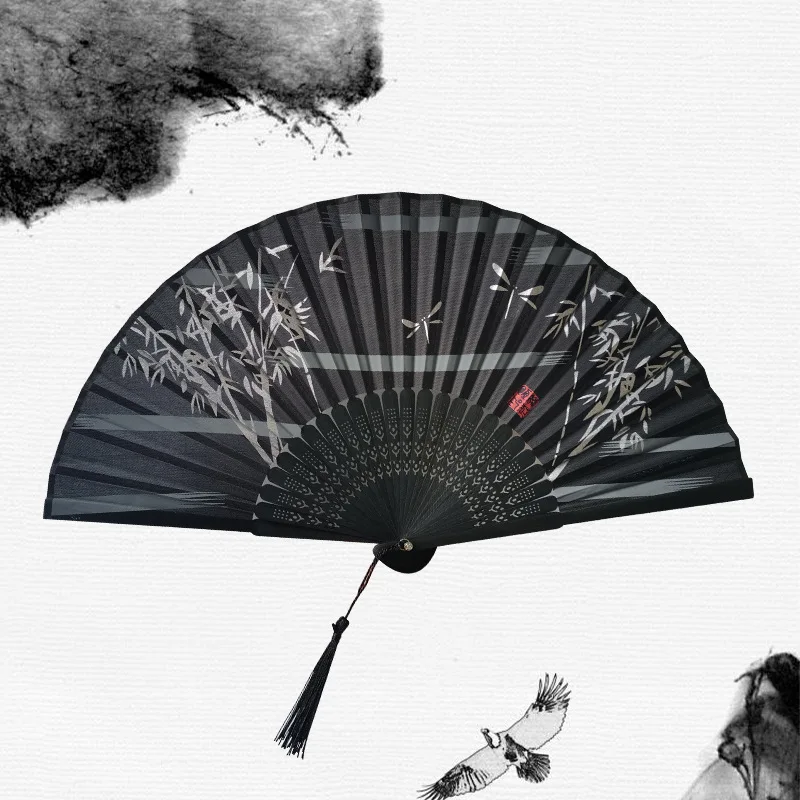 Traditional Japanese Style Floral Hand Fan - Image 12