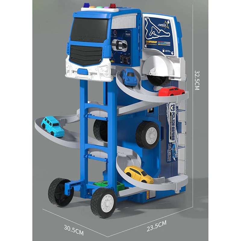 Transforming Truck Building Car Race Toy - Image 2