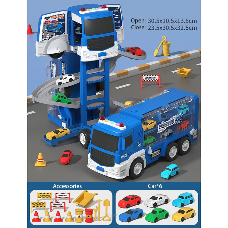 Transforming Truck Building Car Race Toy - Image 5