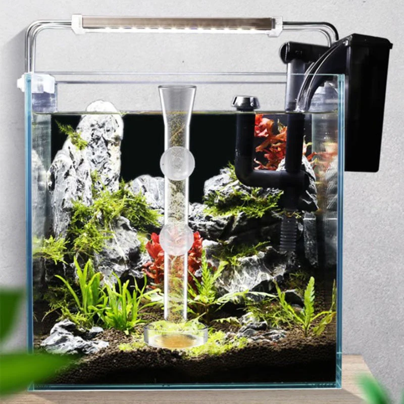 Transparent Aquarium Glass Tube Fish Feeder - Image 2