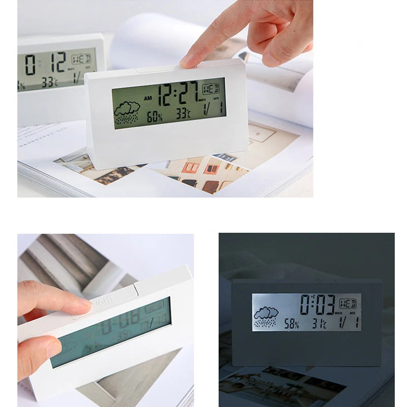 Transparent Crystal Vision Multifunctional Desktop Clock - Image 4