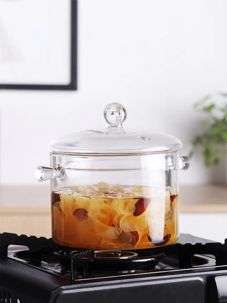 Transparent Glass Heat-Resistant Soup Pot - Image 2