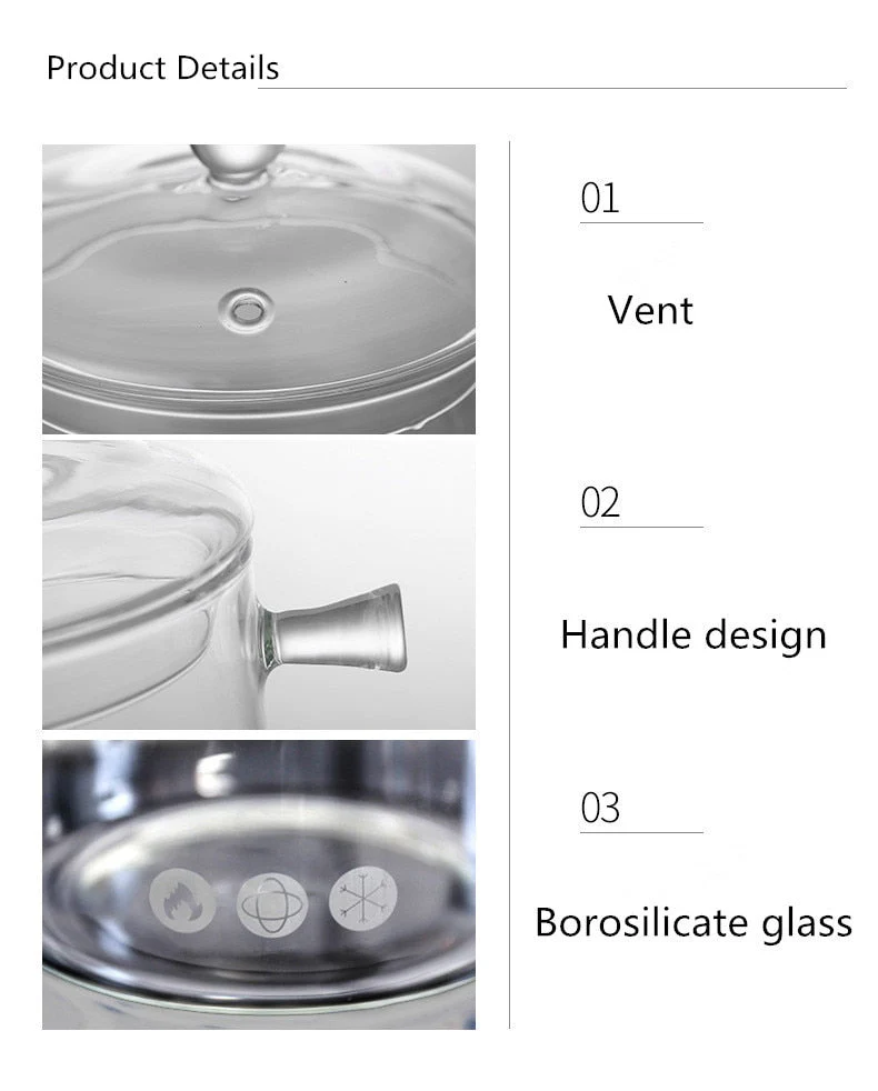 Transparent Glass Heat-Resistant Soup Pot - Image 4