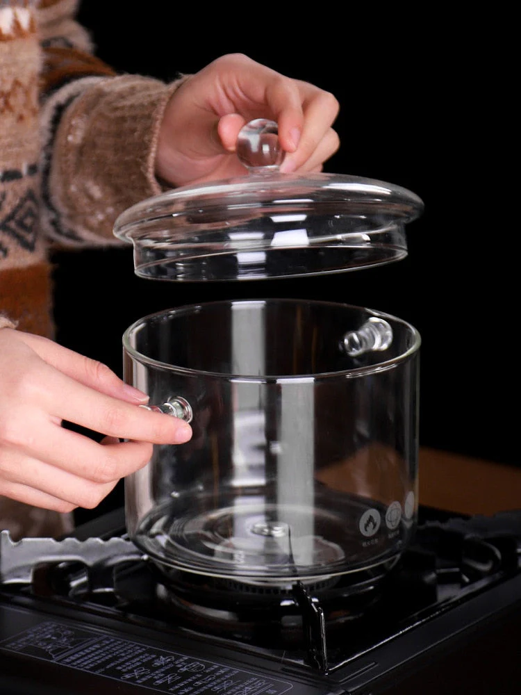 Transparent Glass Heat-Resistant Soup Pot - Image 8