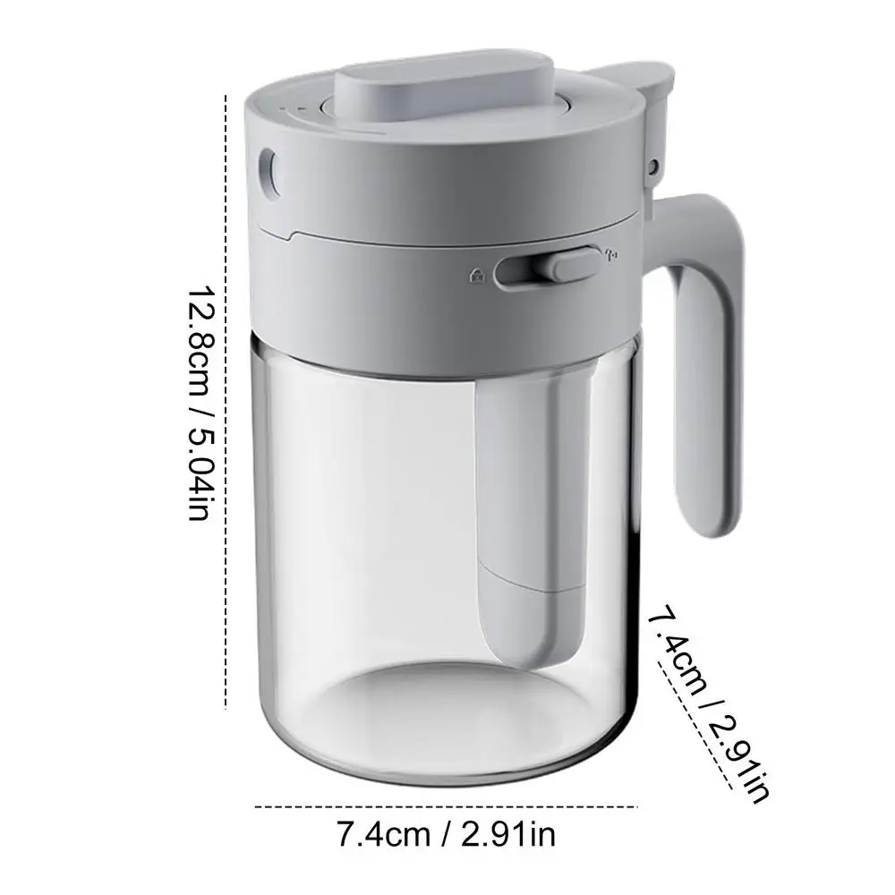 Transparent Glass Lockable Airtight Seasoning Jar with Spoon - Image 6