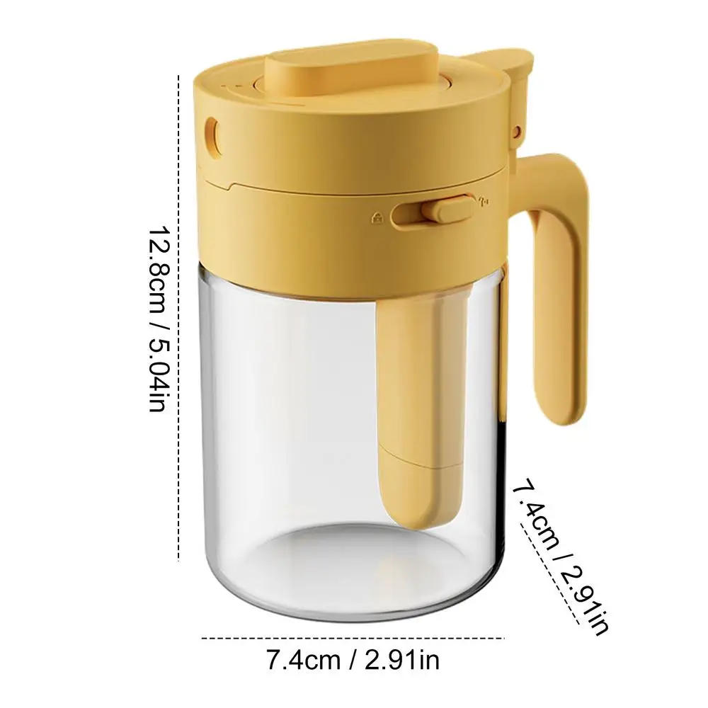 Transparent Glass Lockable Airtight Seasoning Jar with Spoon - Image 7