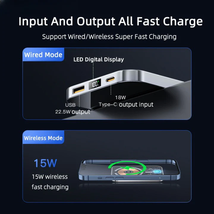 Transparent Magnetic Mini Wireless Power Bank - Image 3