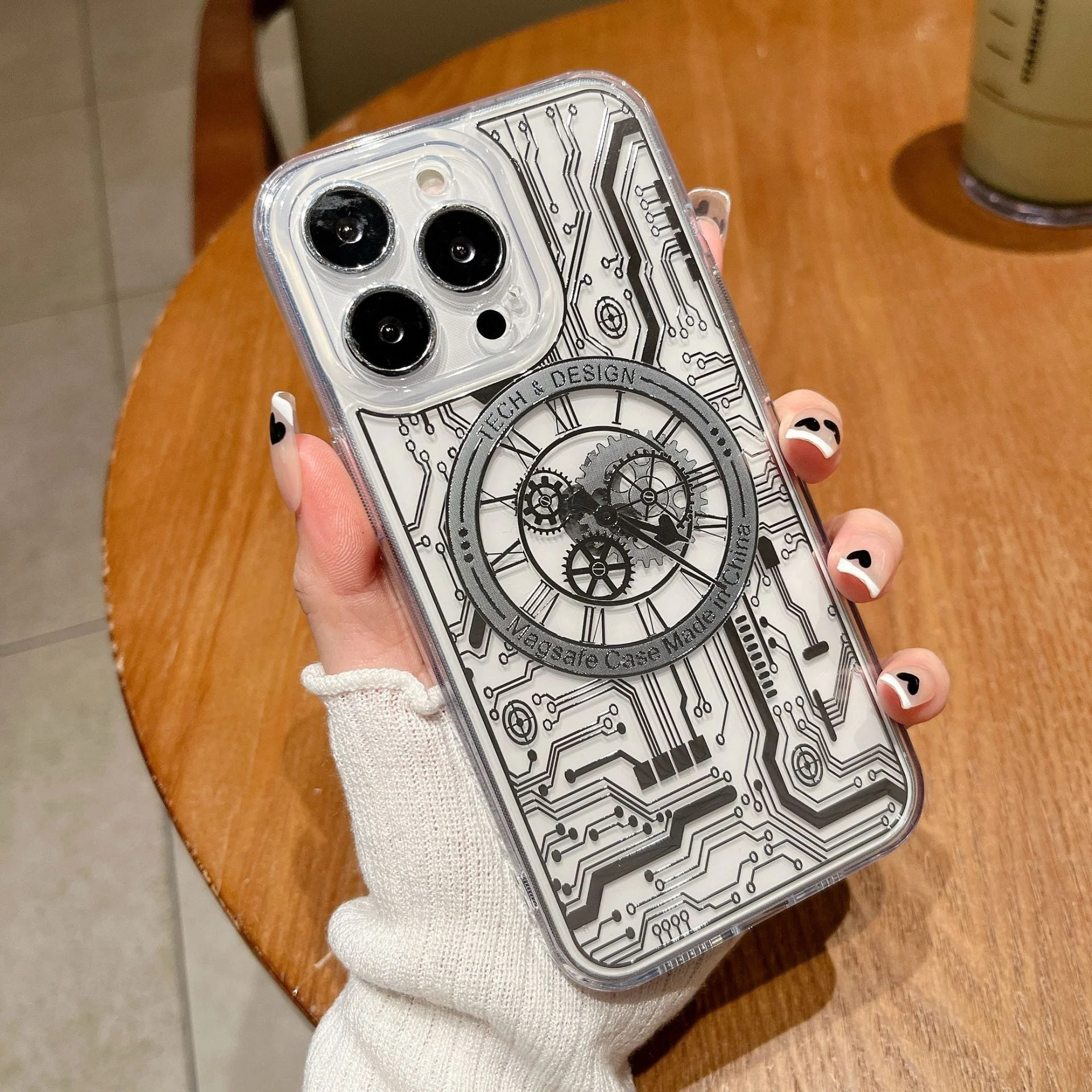 Transparent Mechanical Clock Magsafe iPhone Case - Image 2