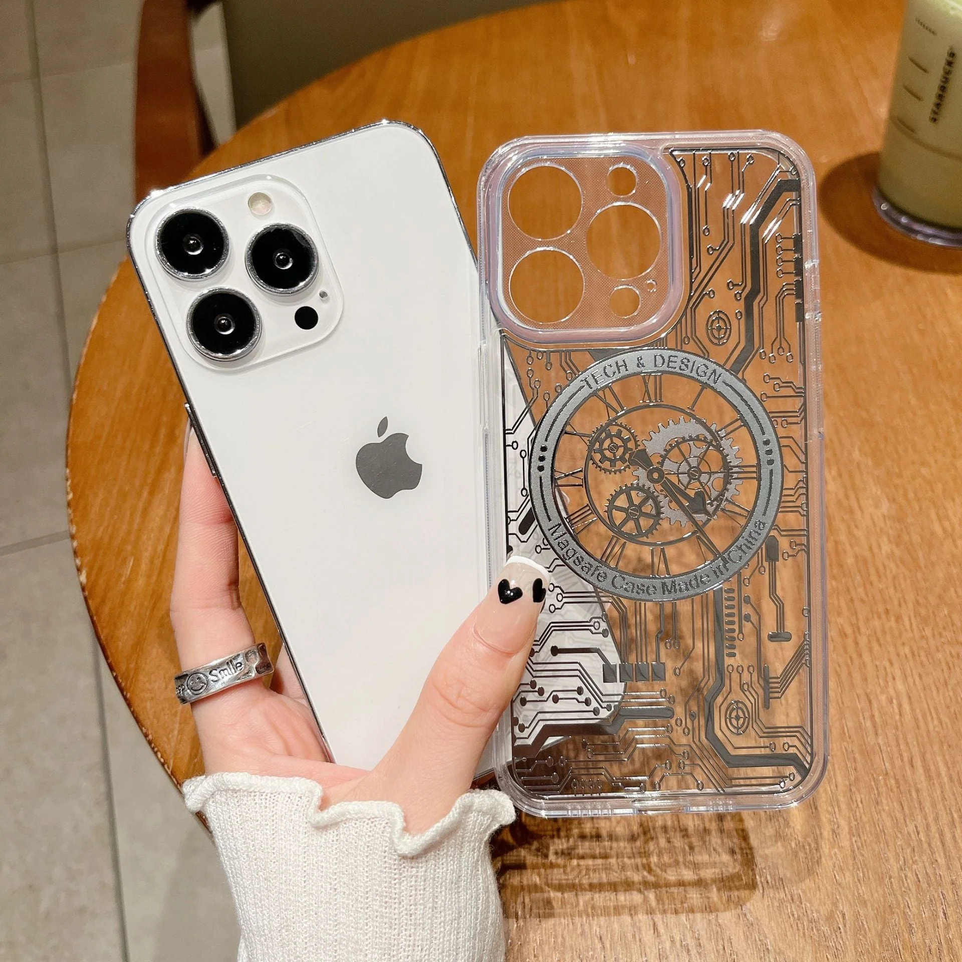 Transparent Mechanical Clock Magsafe iPhone Case - Image 3
