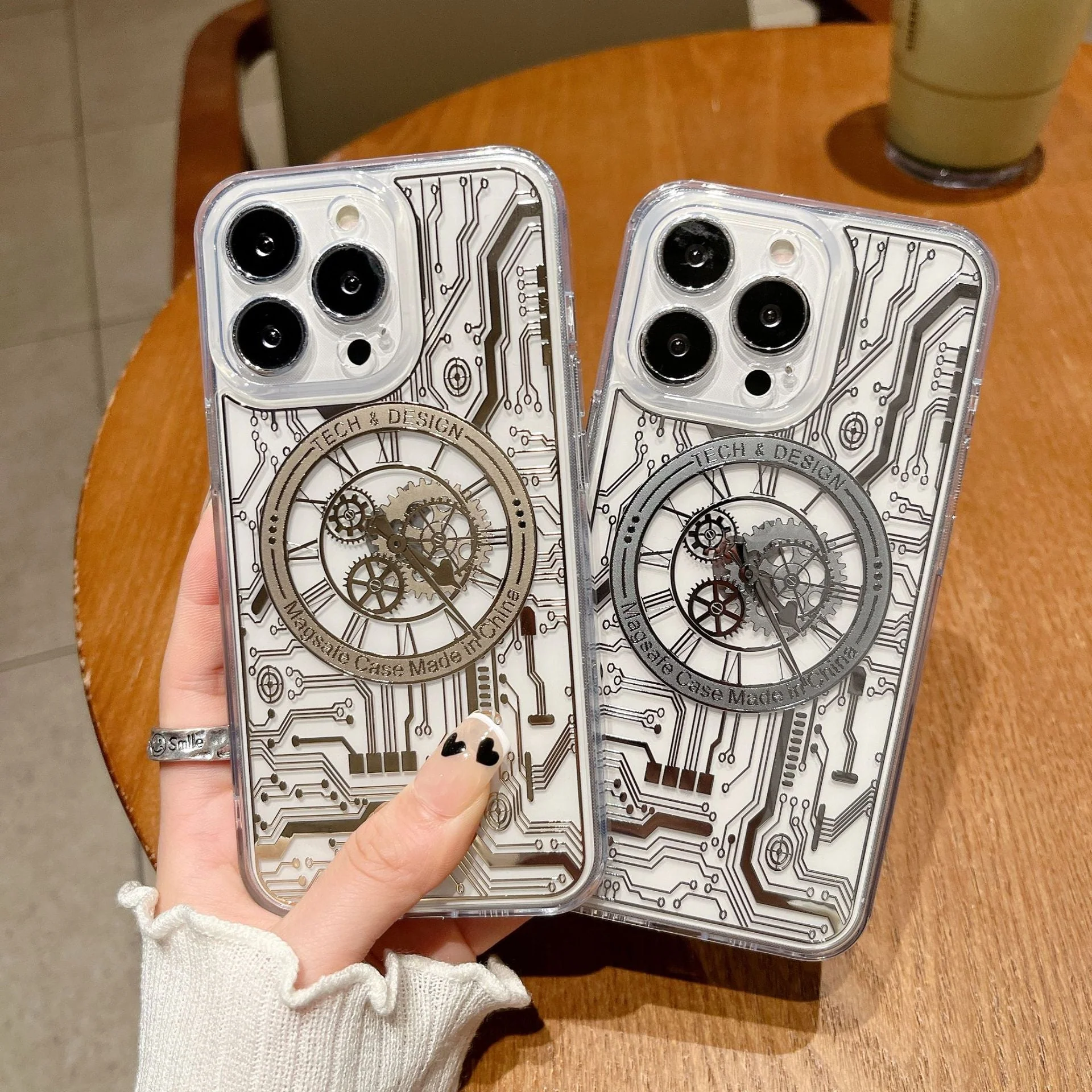 Transparent Mechanical Clock Magsafe iPhone Case - Image 4
